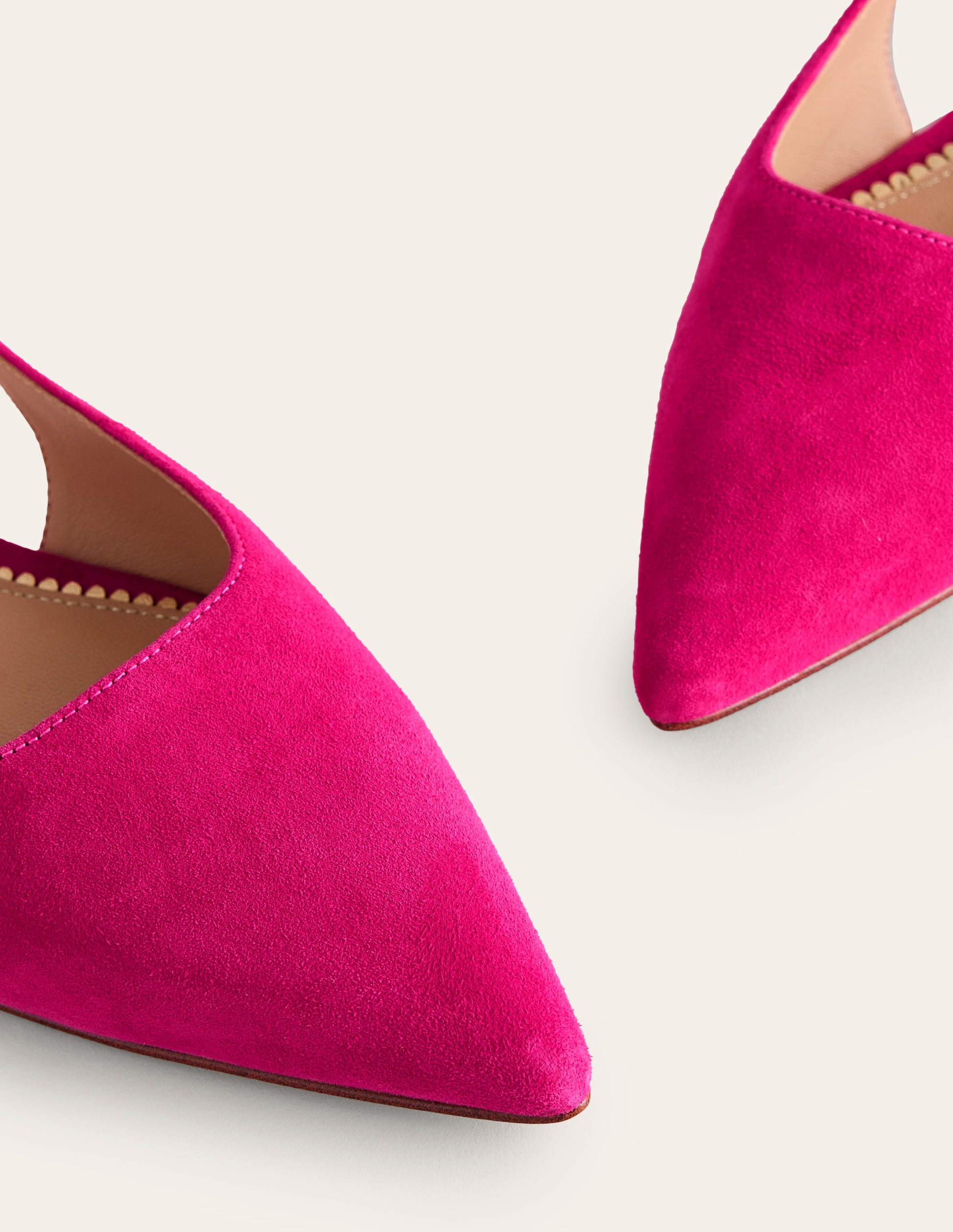 Cut Out Slingback Flat-Pink Peacock Kid Suede-4