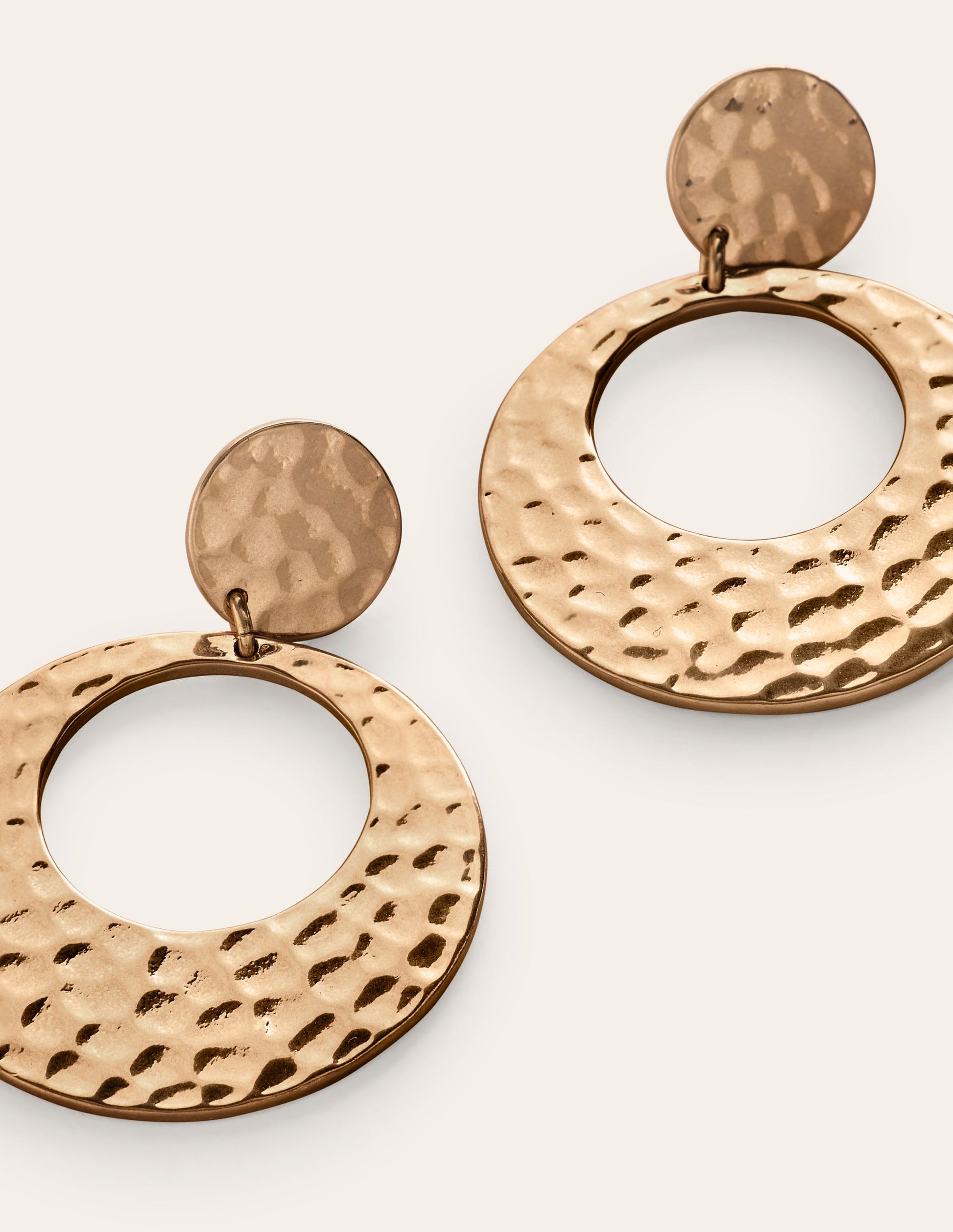 Hammered Earrings-Gold-3