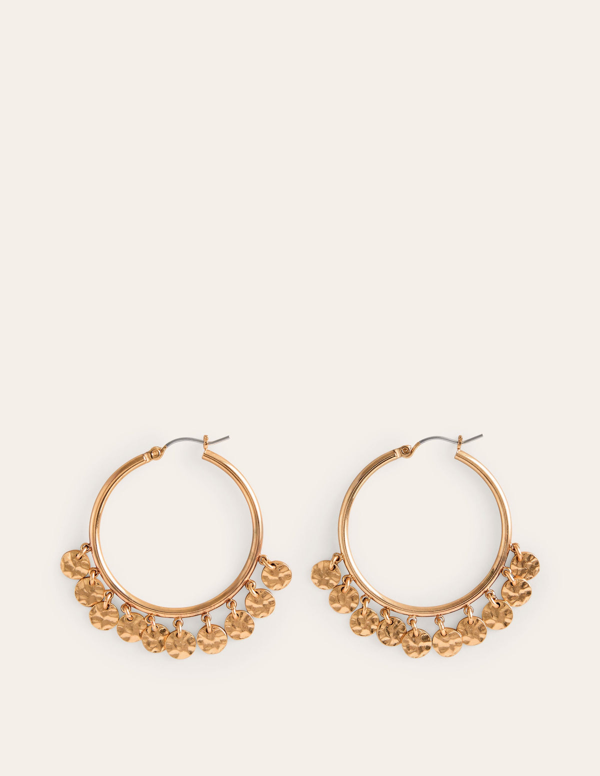 Women's gold earrings