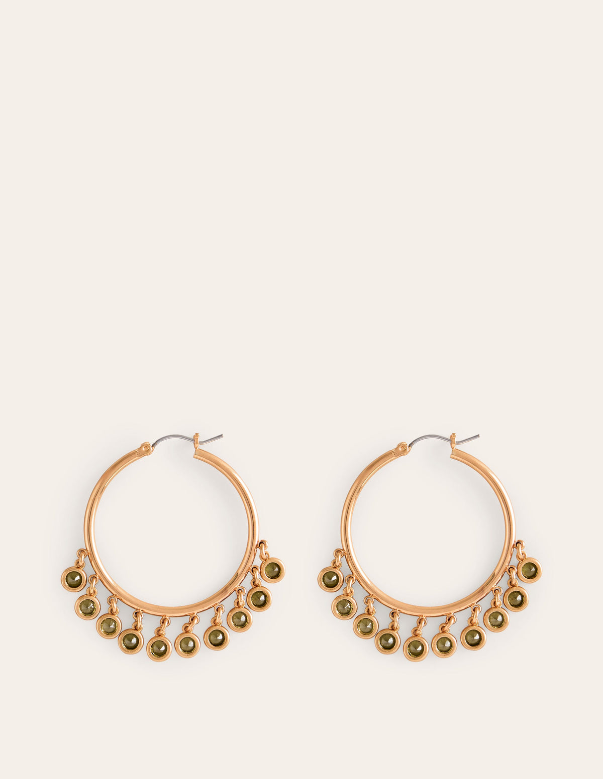 Disc Bead Hoops-Green - Image 2
