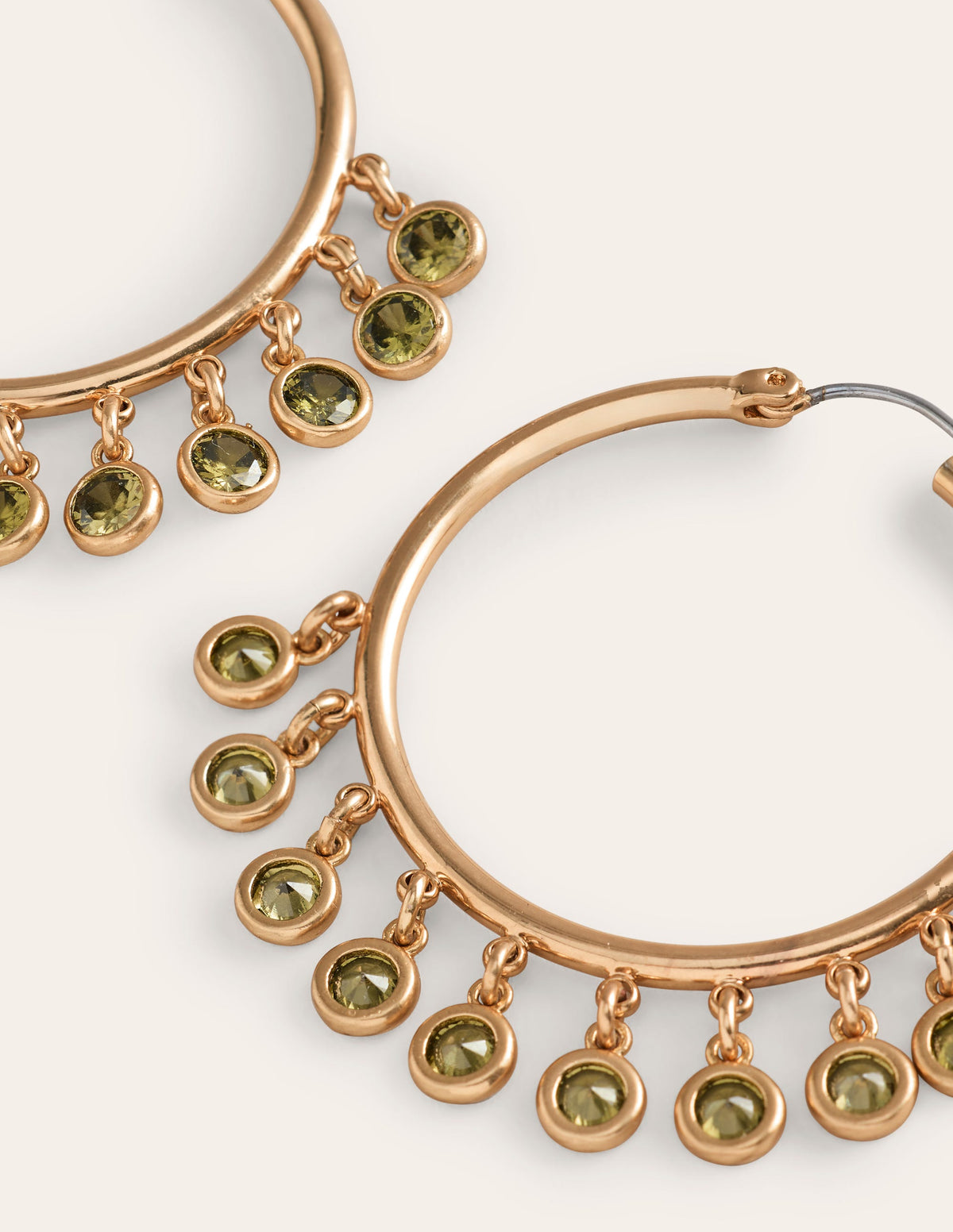 Disc Bead Hoops-Green-3