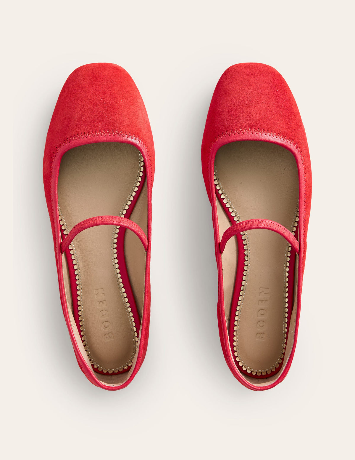 Thea Mary Jane Ballet Flats-Red-6