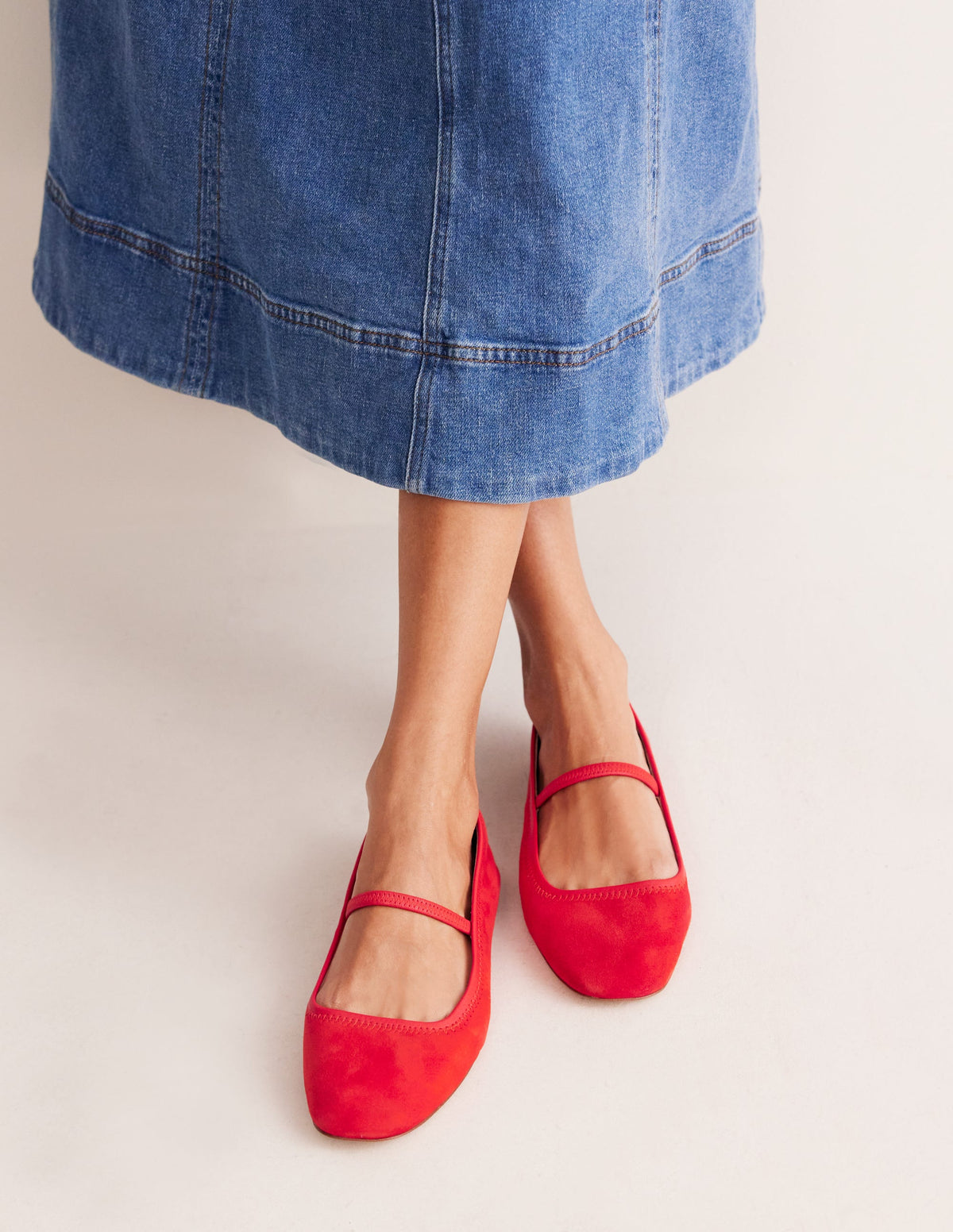Thea Mary Jane Ballet Flats-Red - Image 2