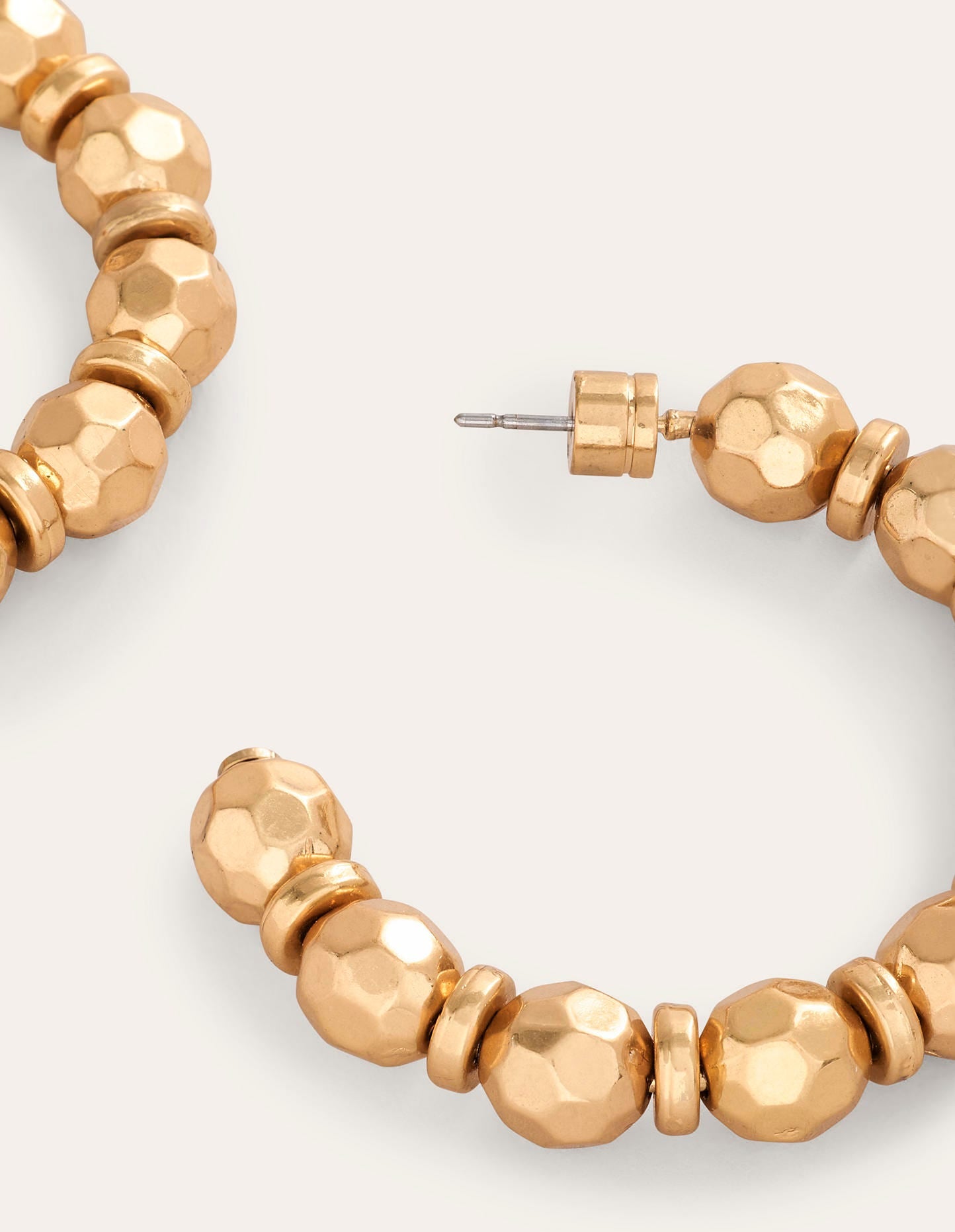 Ball Hoop Earrings-Gold-4