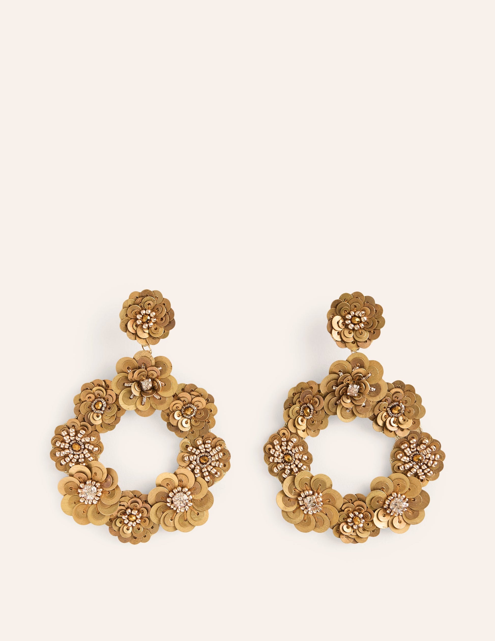 Mega Flower Earrings-Gold-2