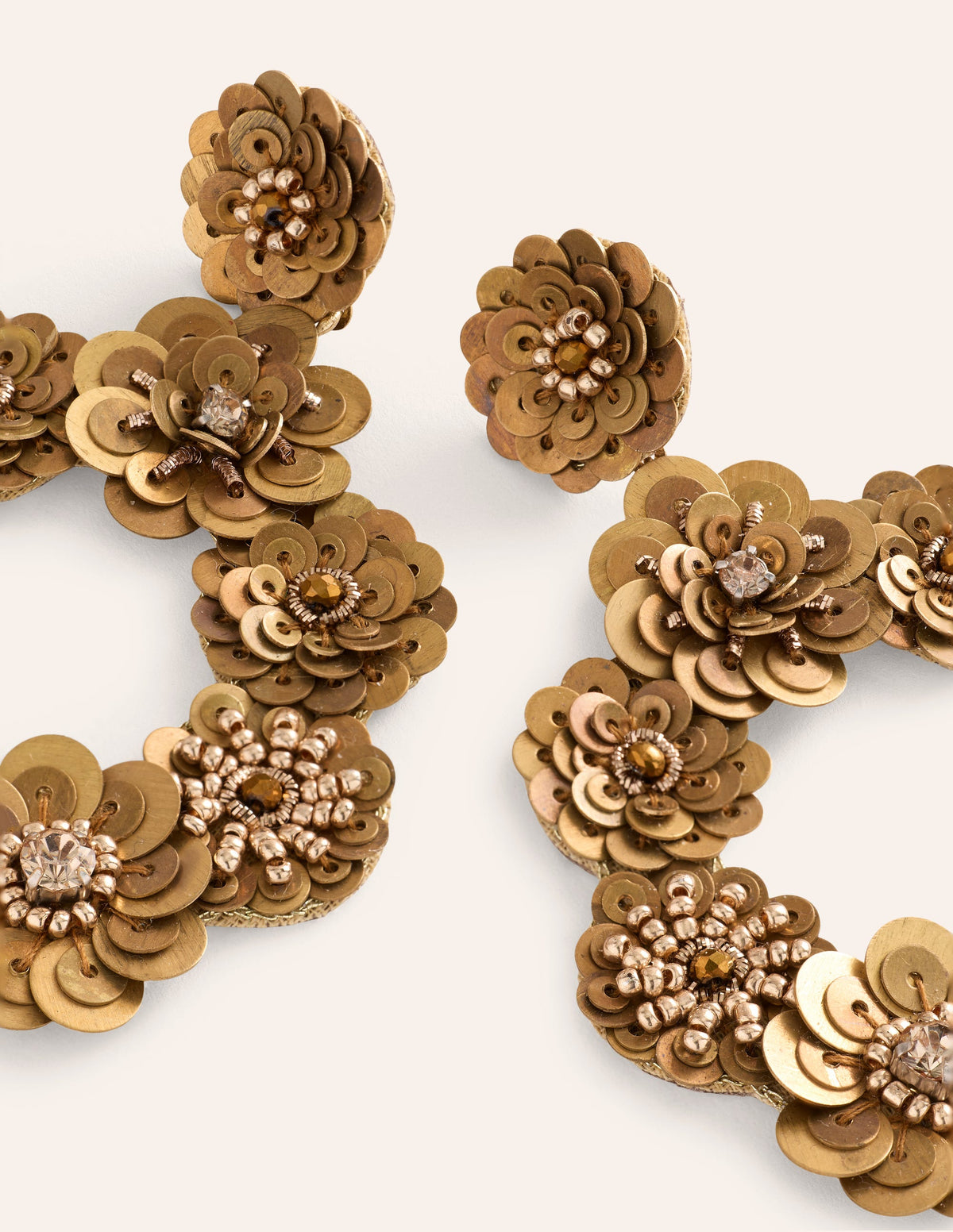 Mega Flower Earrings-Gold - Image 3