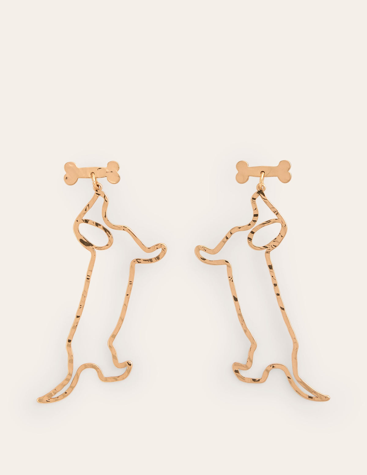 Metal Novelty Earrings-Sausage Dog - Image 3