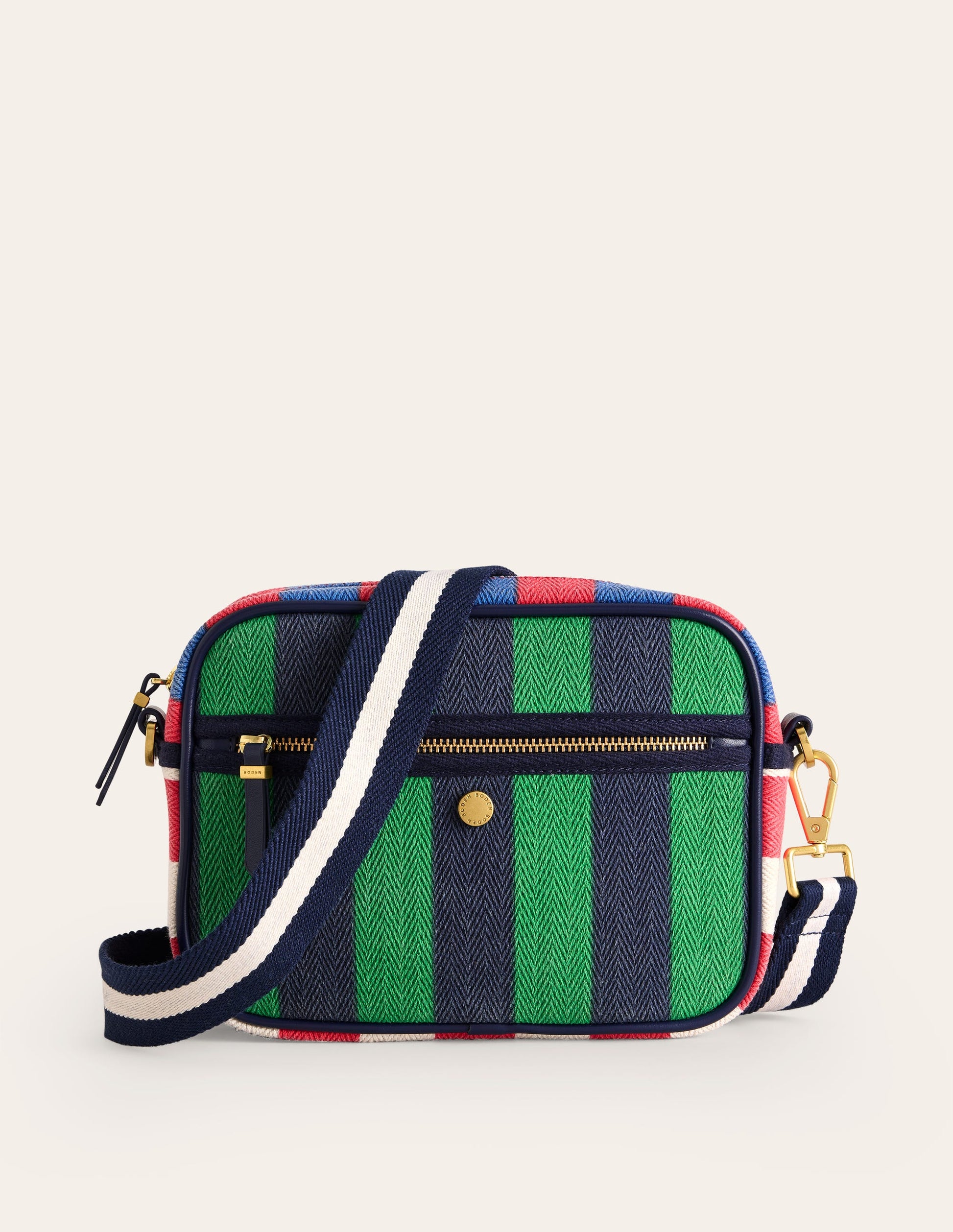 Canvas Cross-body Bag-Multi Stripe-2