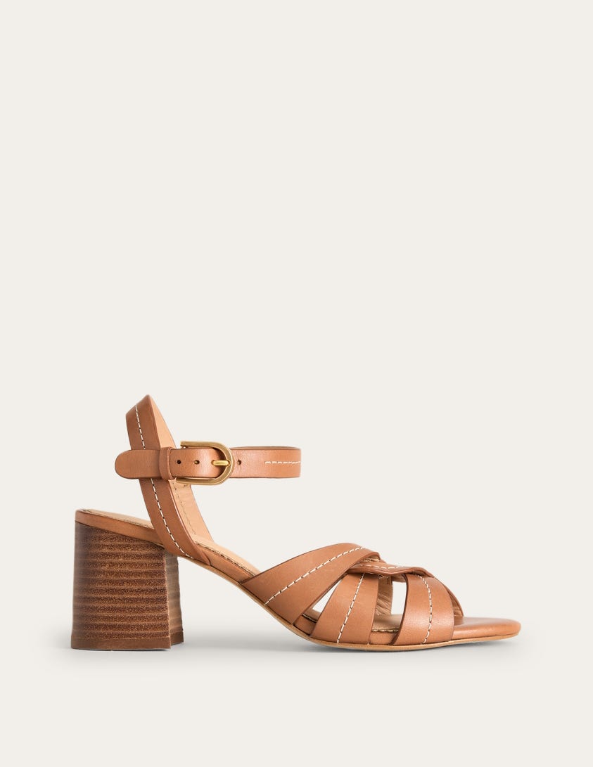 Block Heel Sandal-Tan - Image 2