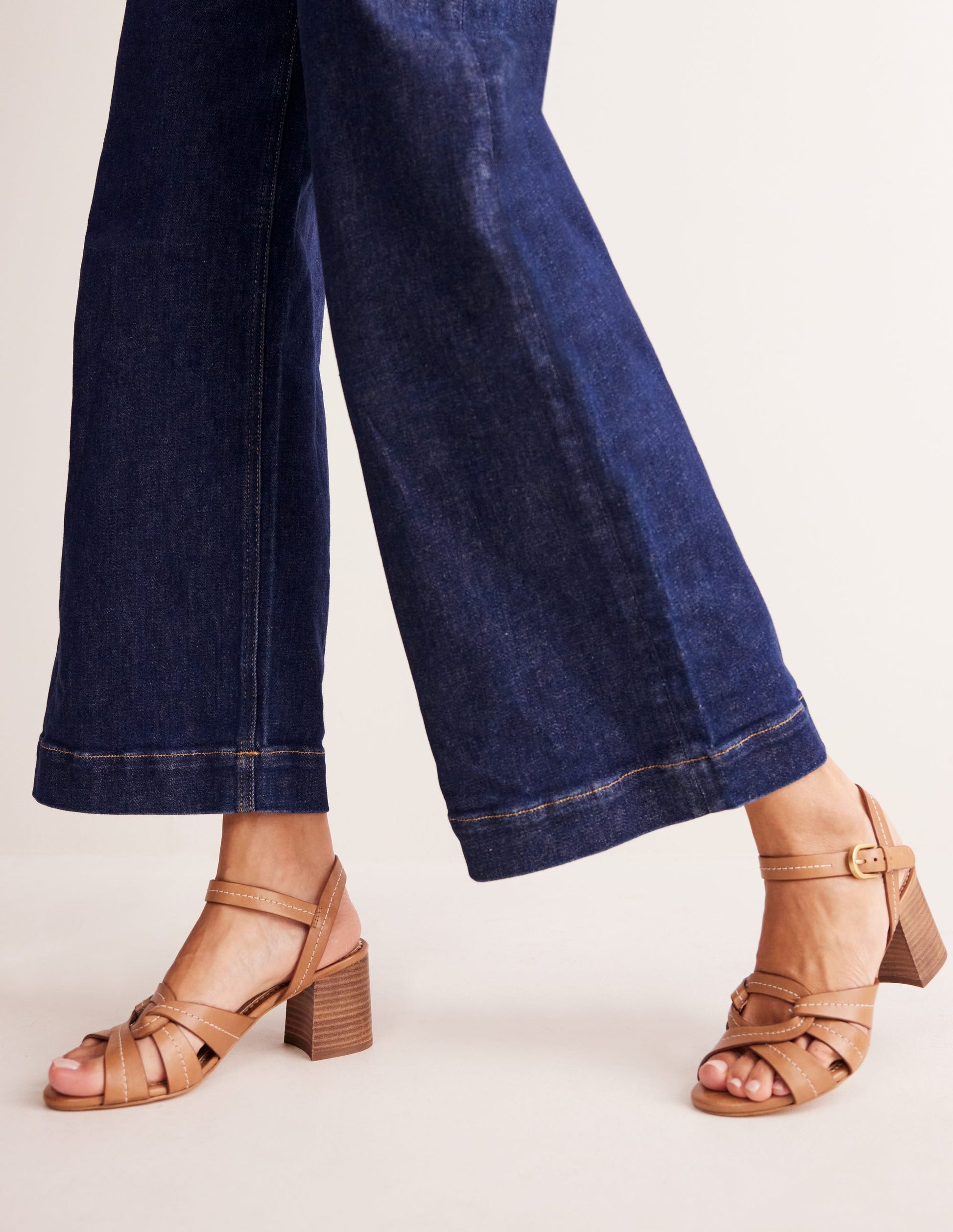 Block Heel Sandal-Tan-1
