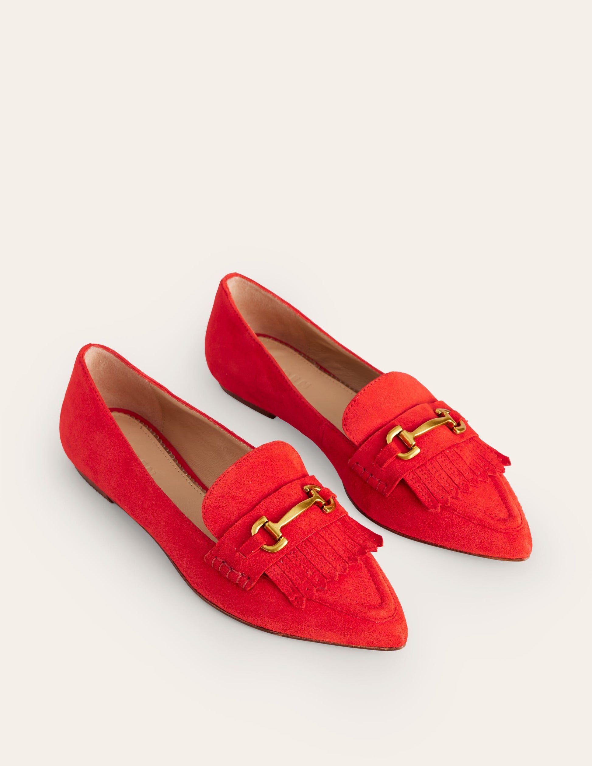 Iris Ghillie Loafers-Red Suede-3
