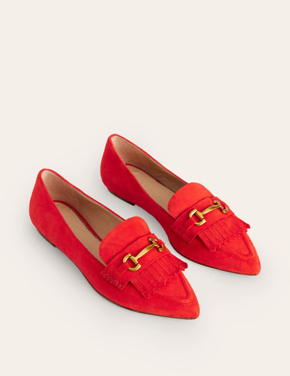 Iris Ghillie Loafers-Red Suede-3