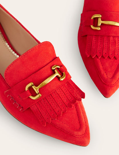 Iris Ghillie Loafers-Red Suede-4