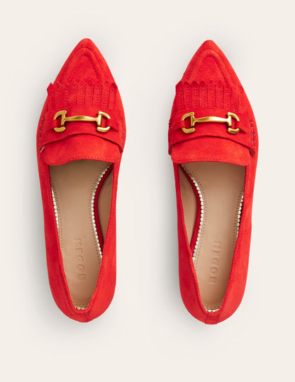 Iris Ghillie Loafers-Red Suede-5