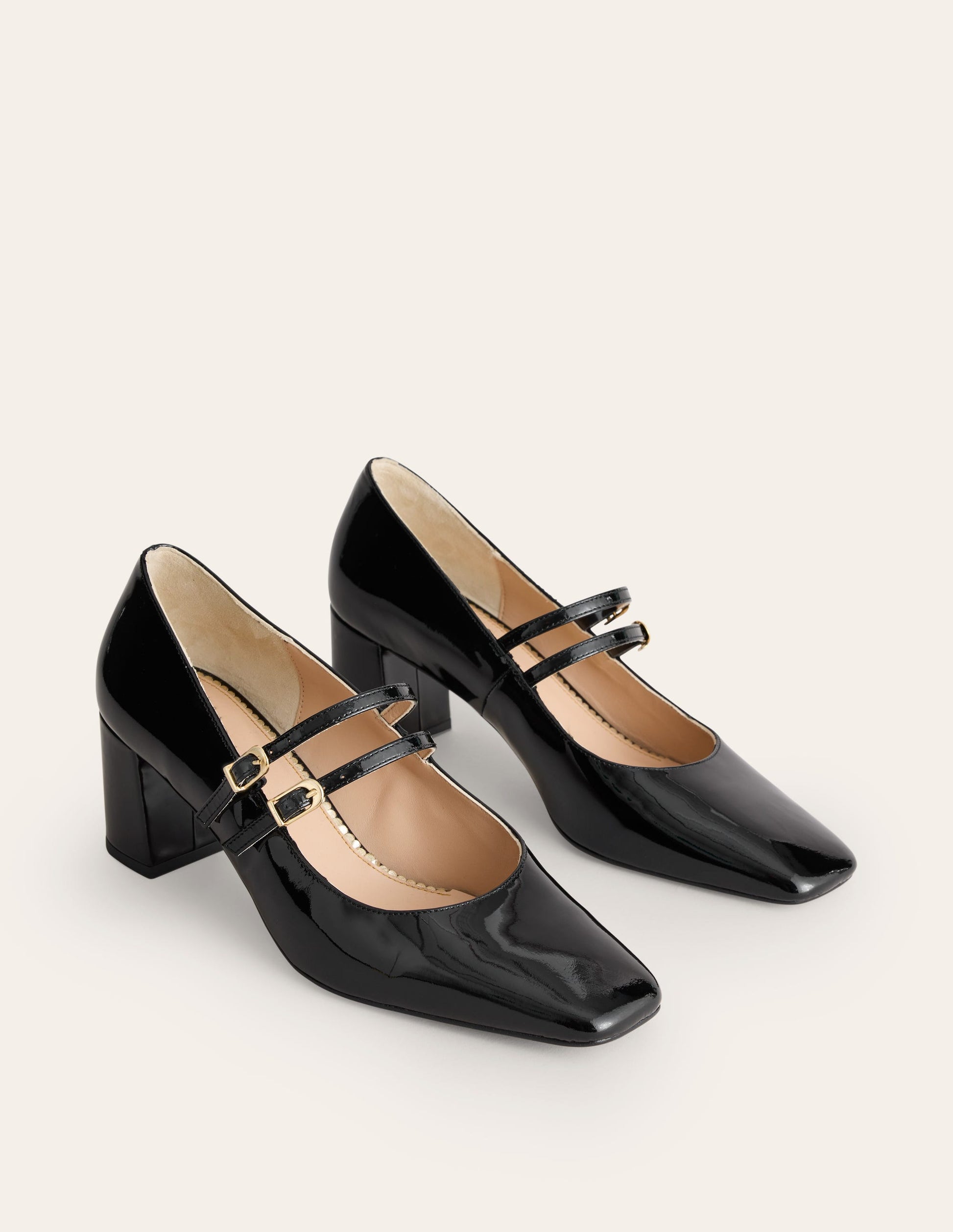 Block Heel Pump-Black Patent-3