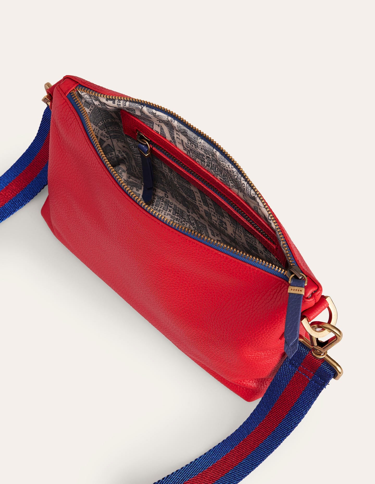 Leather Crossbody-Red - Image 4