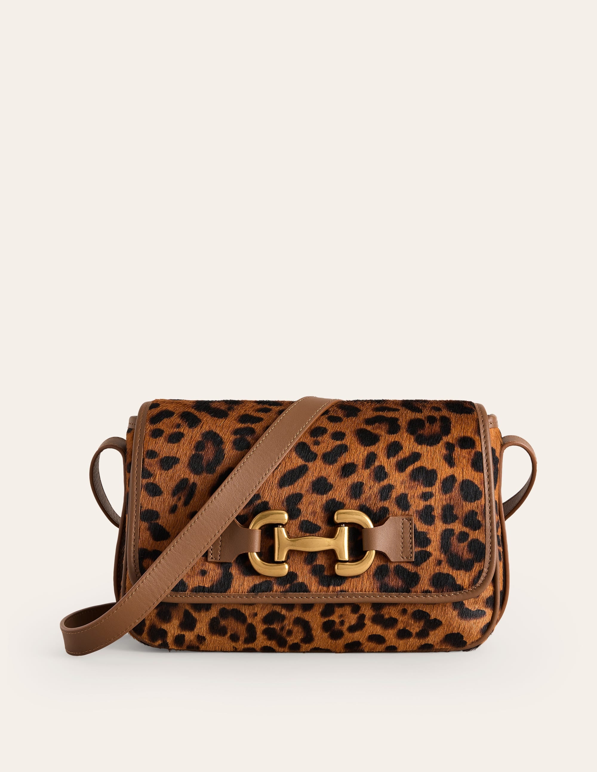 Iris Snaffle Leather Bag-Leopard - Image 2