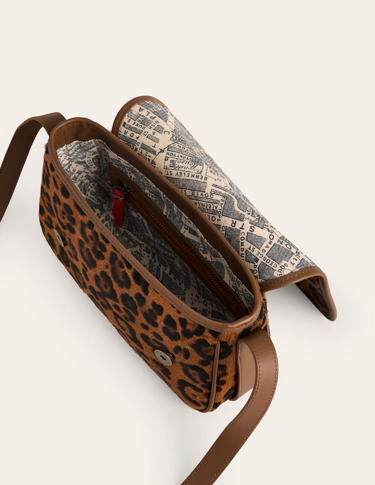 Iris Snaffle Leather Bag-Leopard - Image 4