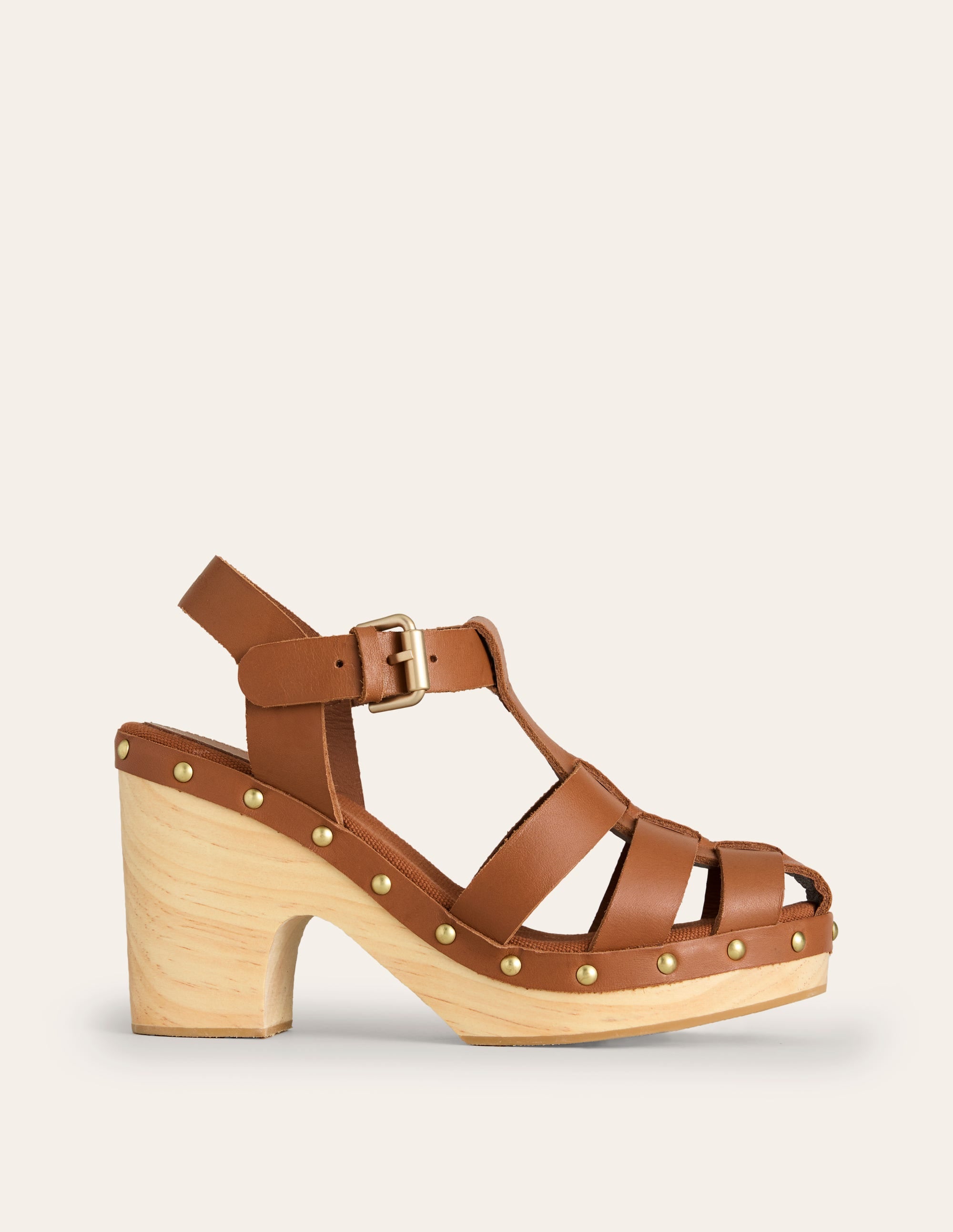 Women's brown clogs