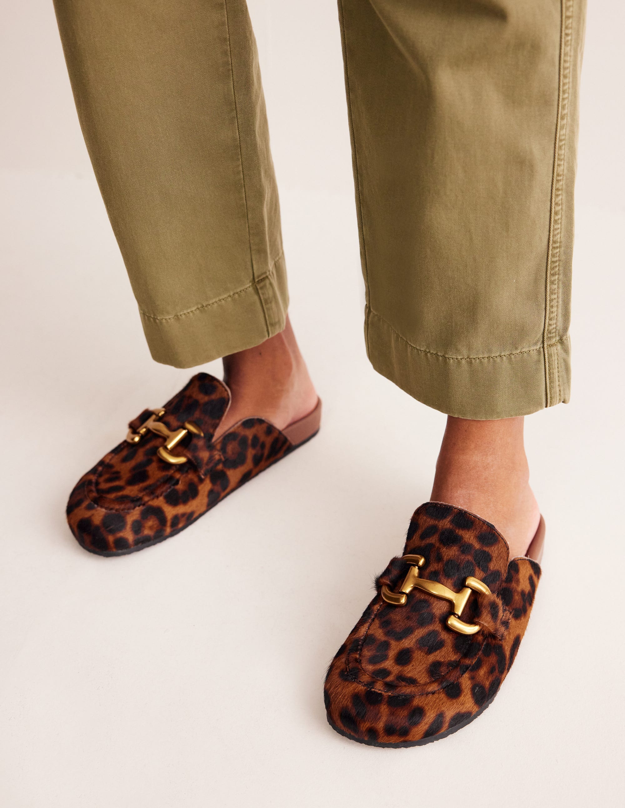Iris Snaffle Mules-Classic Leopard - Image 1