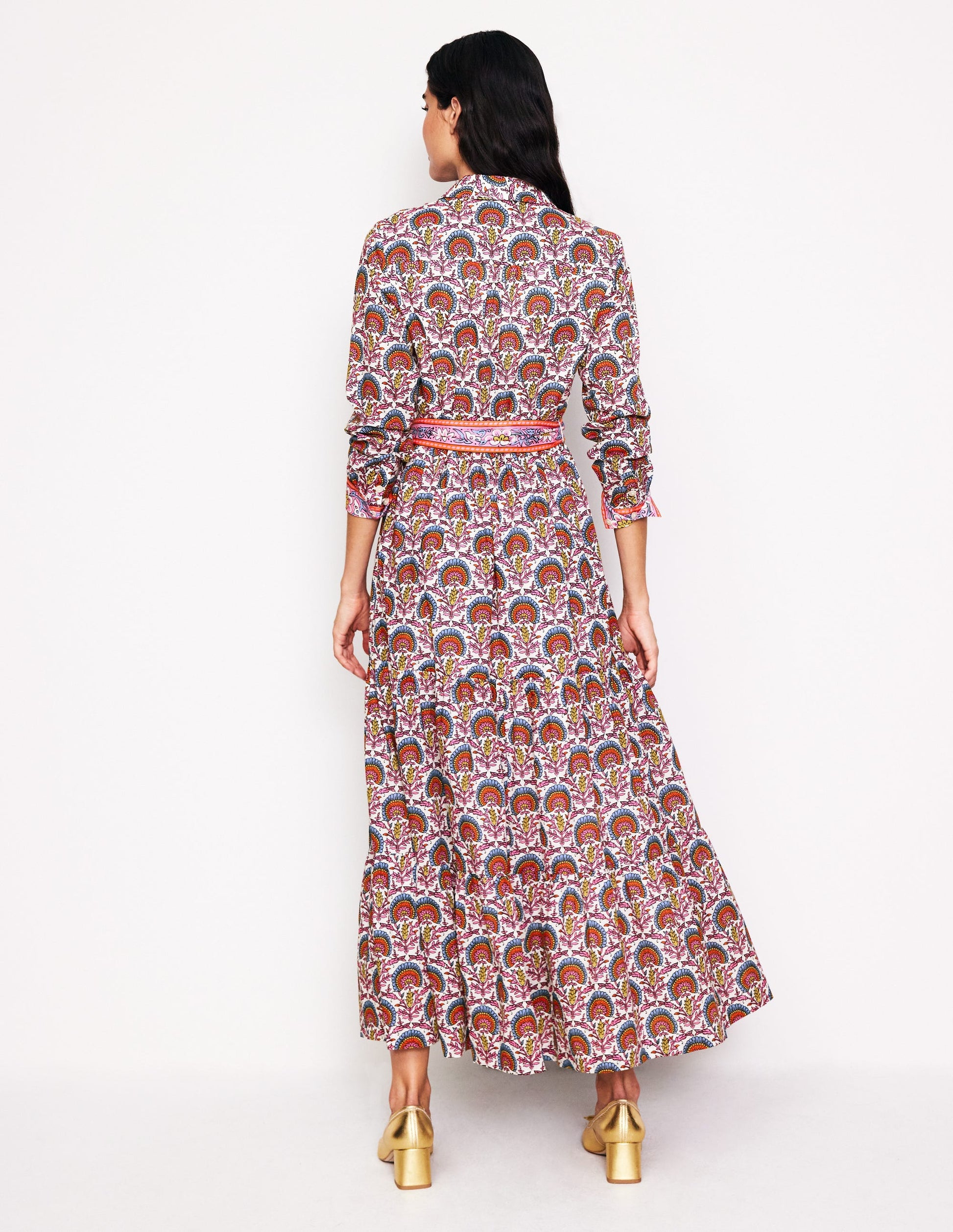 Flo Cotton Midi Shirt Dress-Passion Bud-4