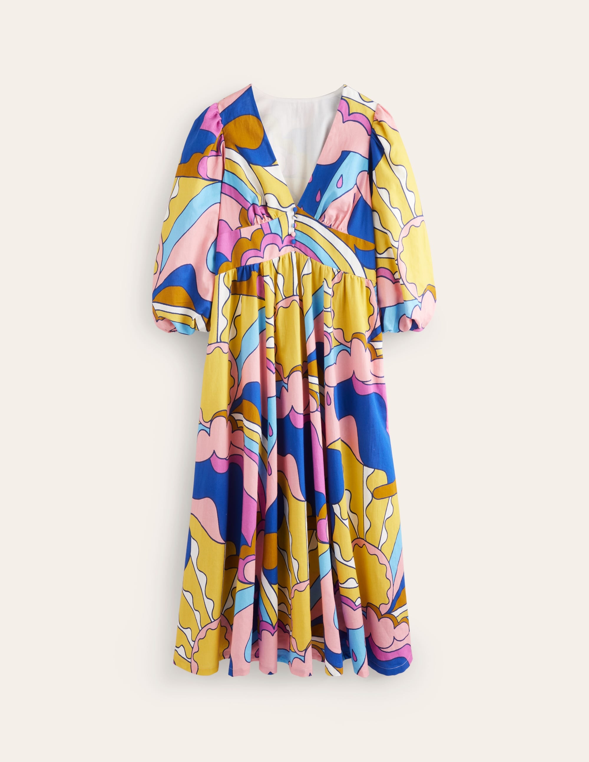 Lola Blouson Maxi Dress-Orchid Smoke, Sunshine - Image 6