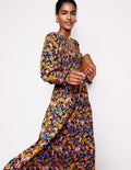 Gemma Smocked Midi Dress-Kale, Meadow Pop