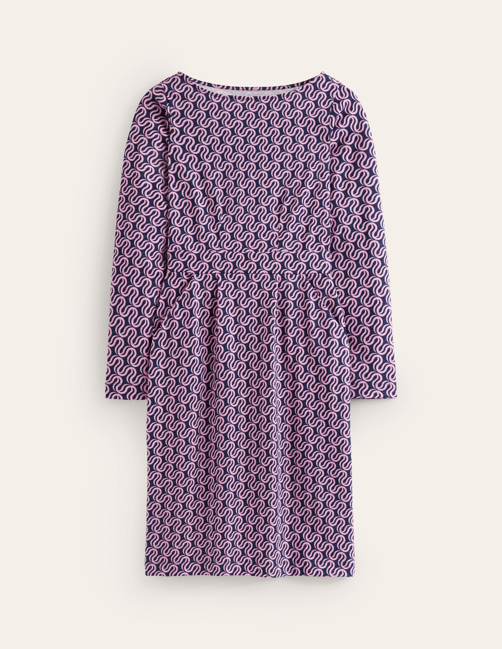 Florrie Long Sleeve Dress-Soft Lavender, Ribbon Wave-5