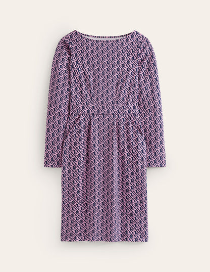 Florrie Long Sleeve Dress-Soft Lavender, Ribbon Wave-5