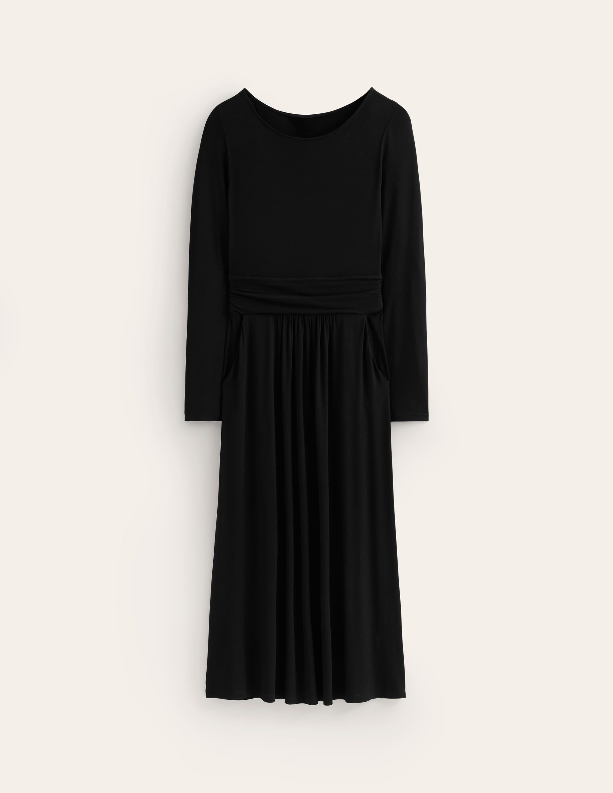 Amelie Long Sleeve Midi Dress-Black - Image 5