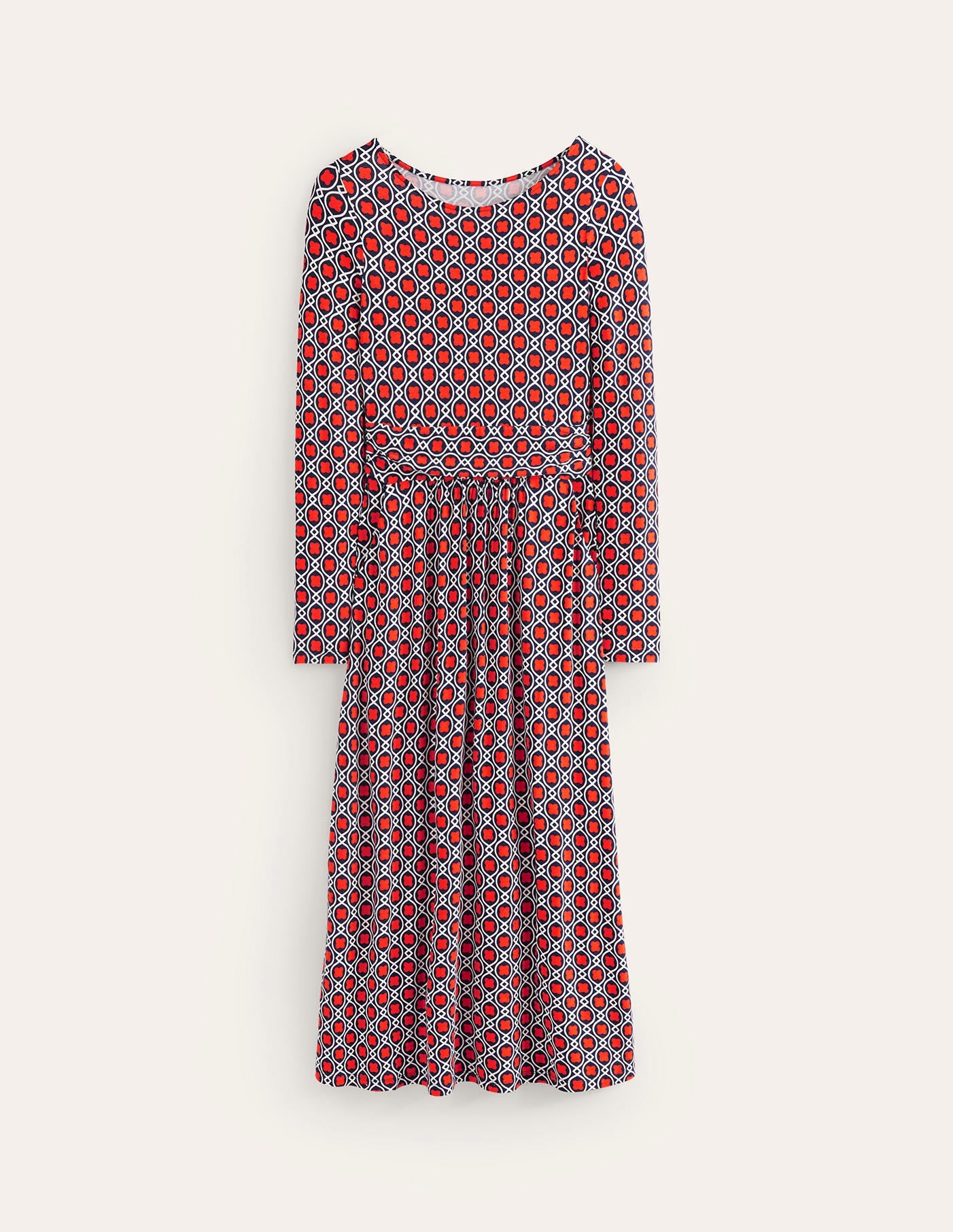 Amelie Long Sleeve Midi Dress-Blaze Orange, Clover Terrace - Image 5