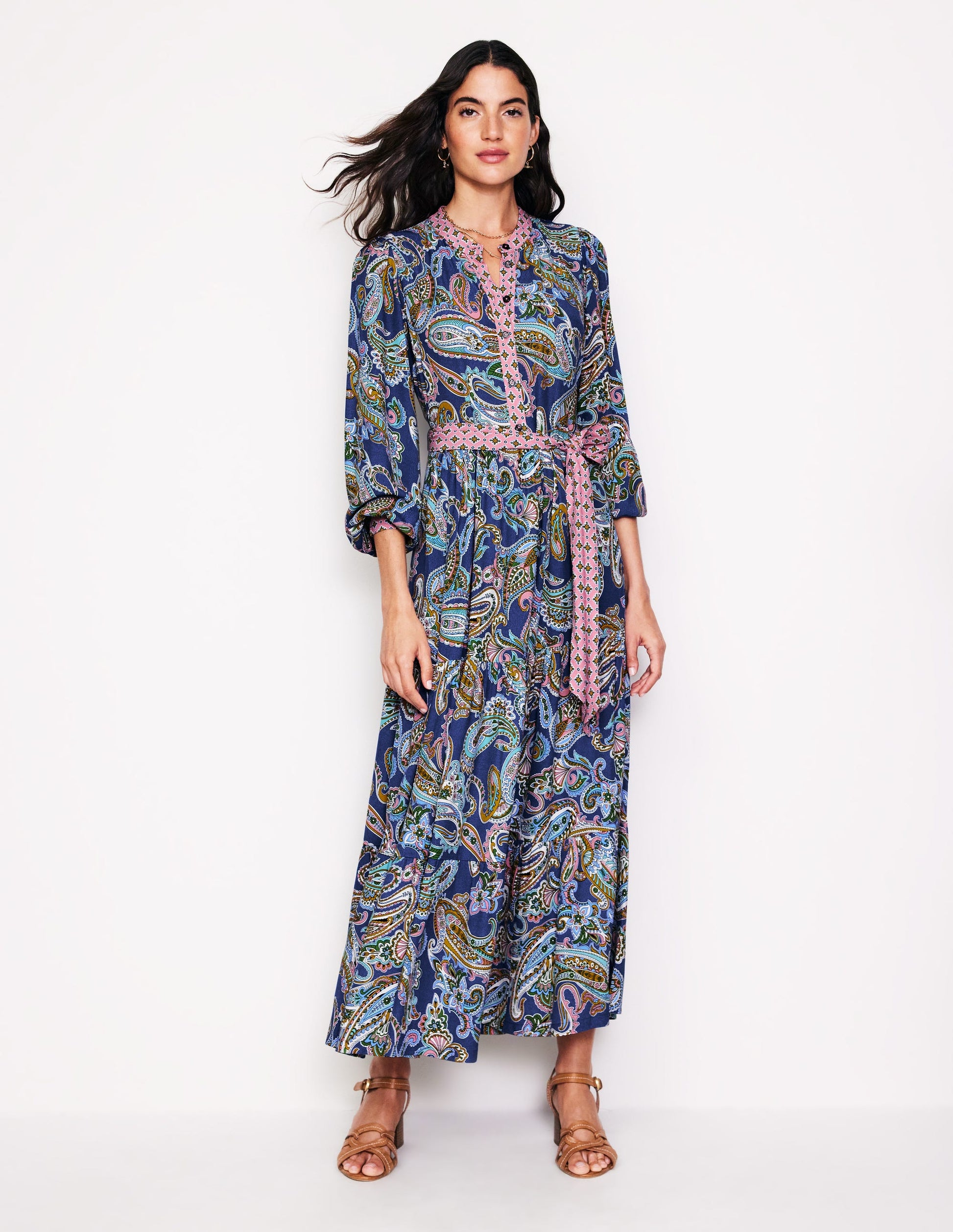Alba Viscose Maxi Dress-Mazarine Blue, Opulent Paisley | Boden AU Alba Viscose Maxi Dress-Mazarine Blue, Opulent Paisley | Boden AU