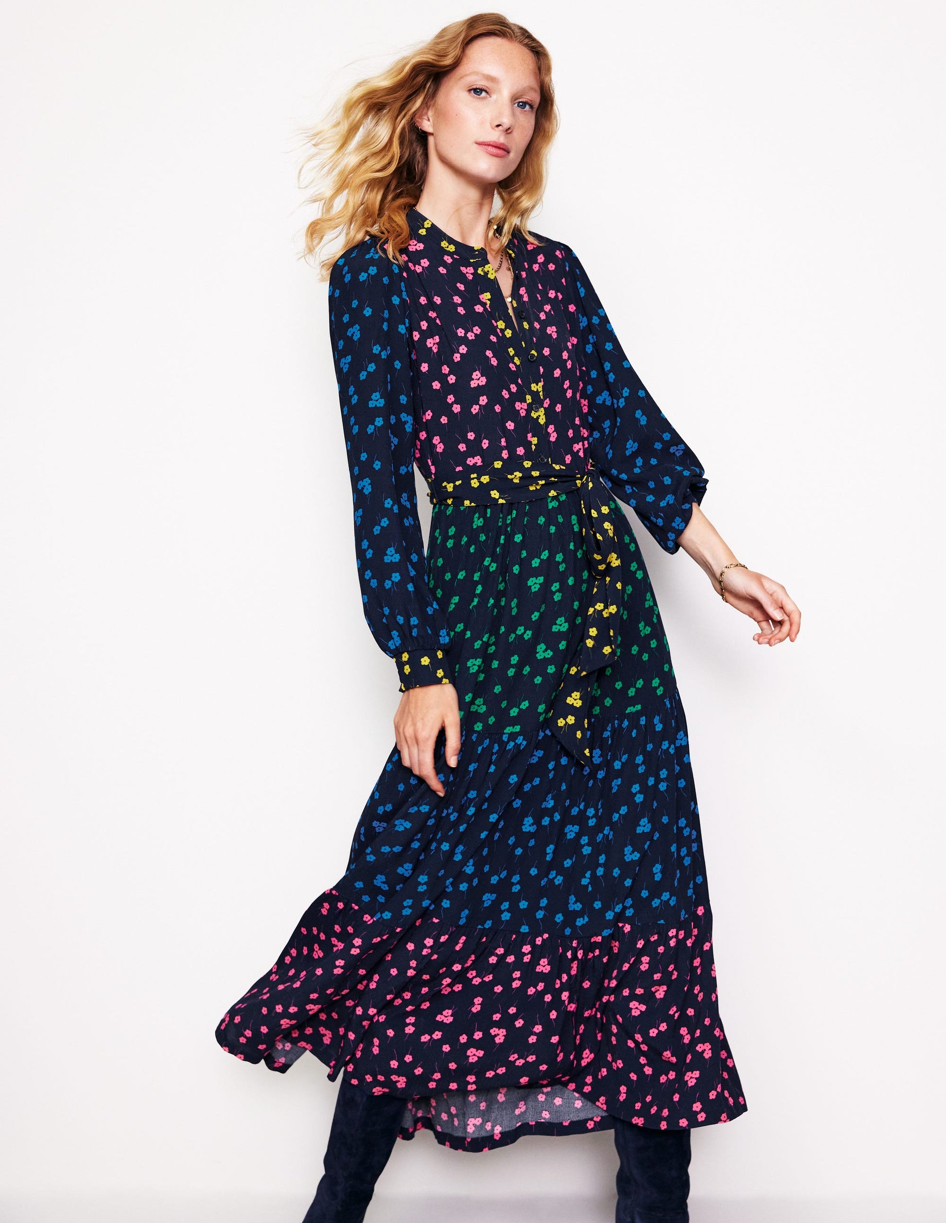 Alba Viscose Maxi Dress-Fruit Dove, Fall Spring-4