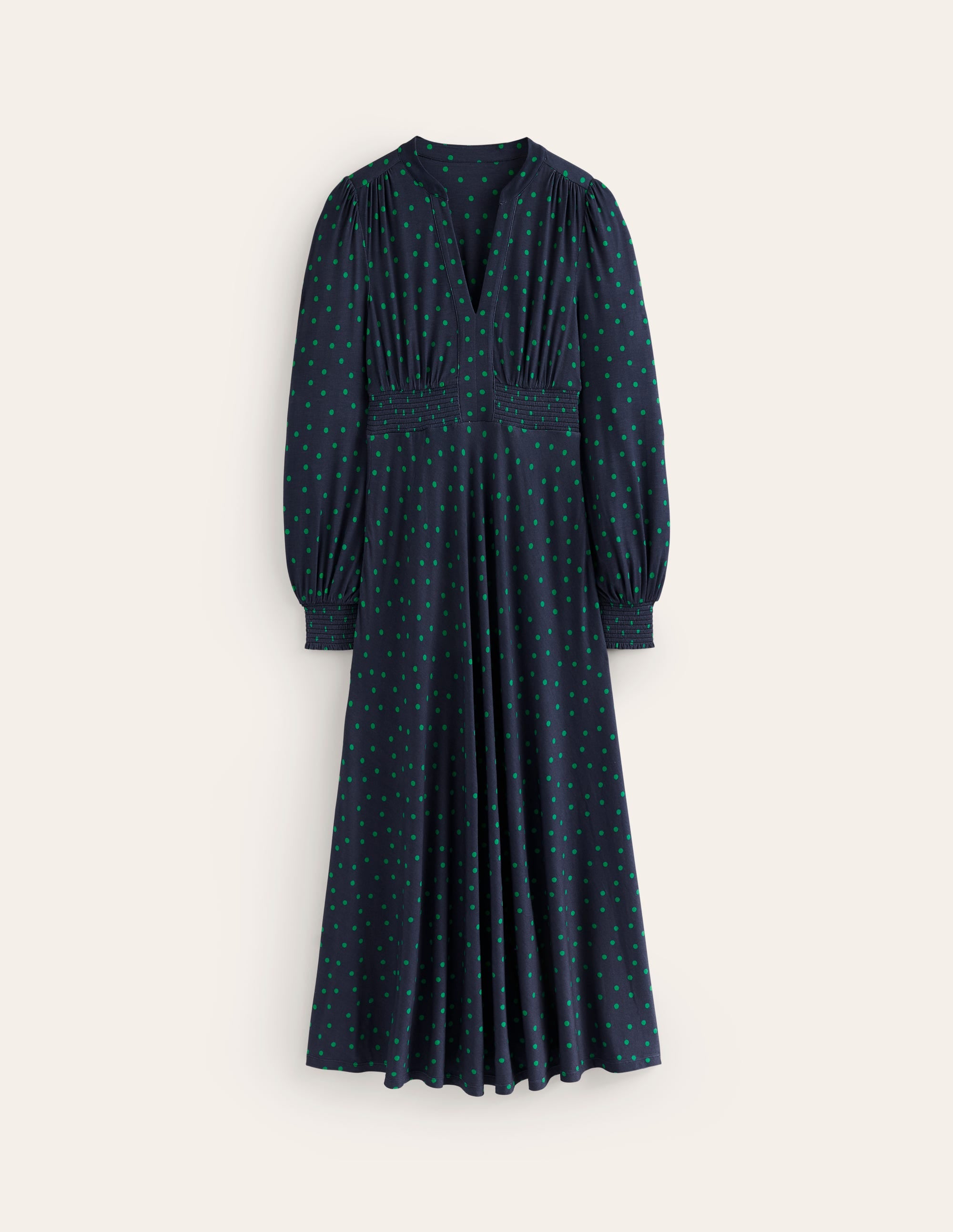 Georgia Jersey Midi Dress-Navy, Sparse Spot - Image 7