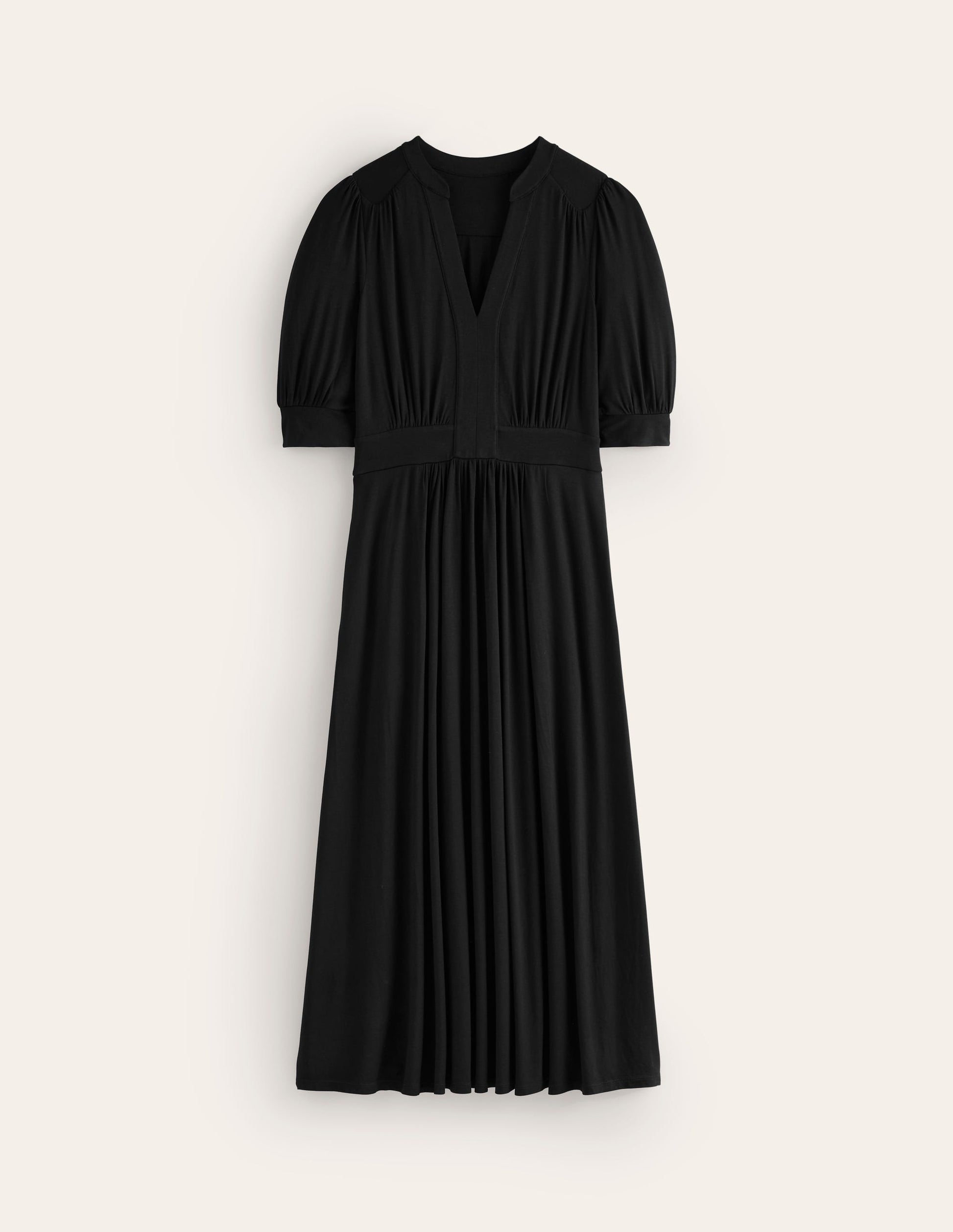 Lily Jersey Midi Tea Dress-Black | Boden AU Lily Jersey Midi Tea Dress-Black | Boden AU
