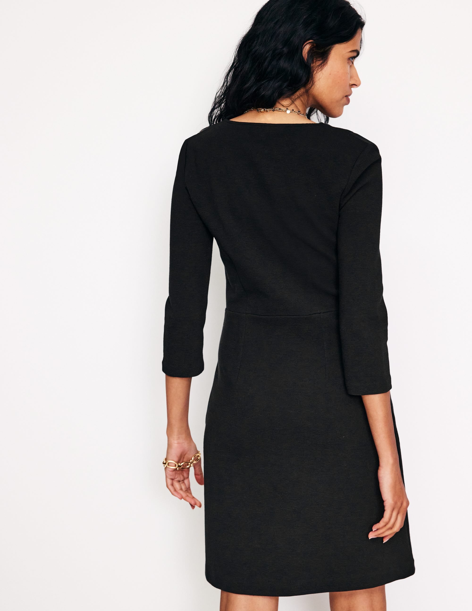 Bronte Ottoman Dress-Black - Image 3