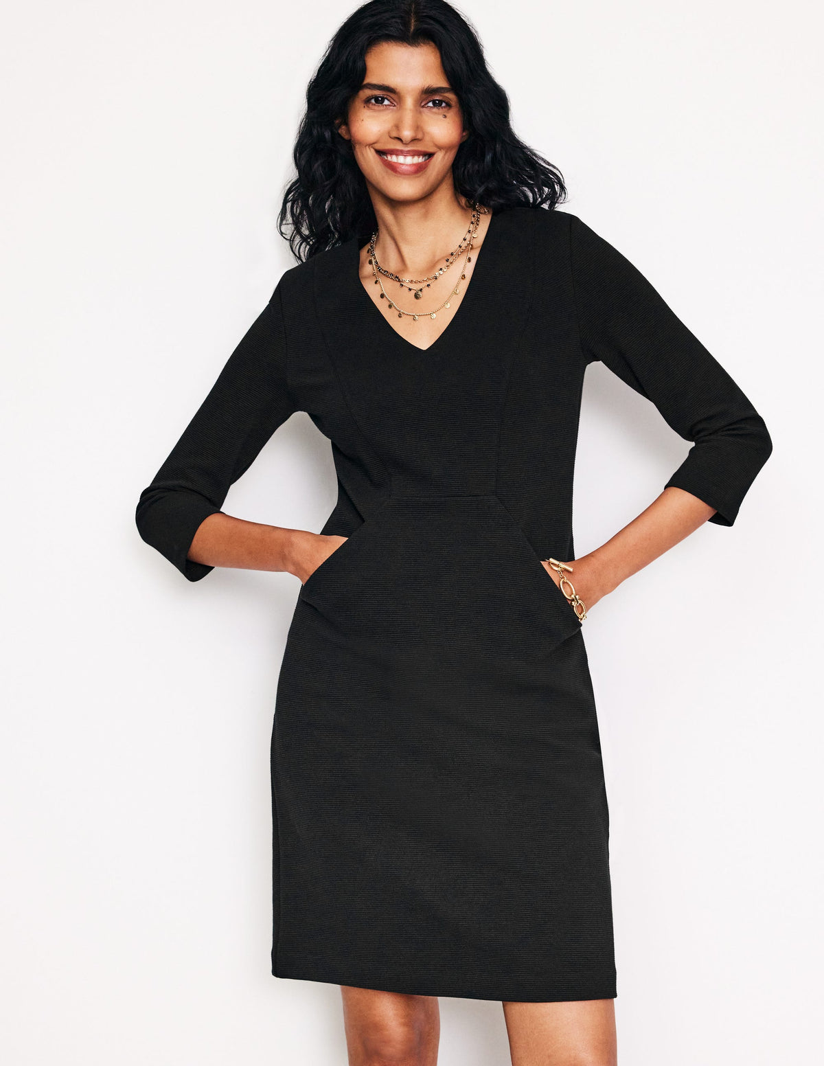 Bronte Ottoman Dress-Black - Image 4