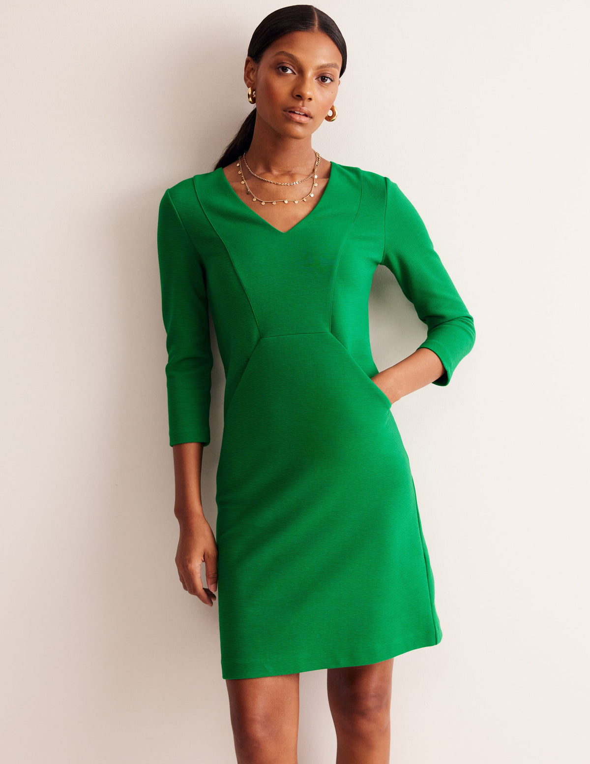 Bronte Ottoman Dress-Rich Emerald - Image 1