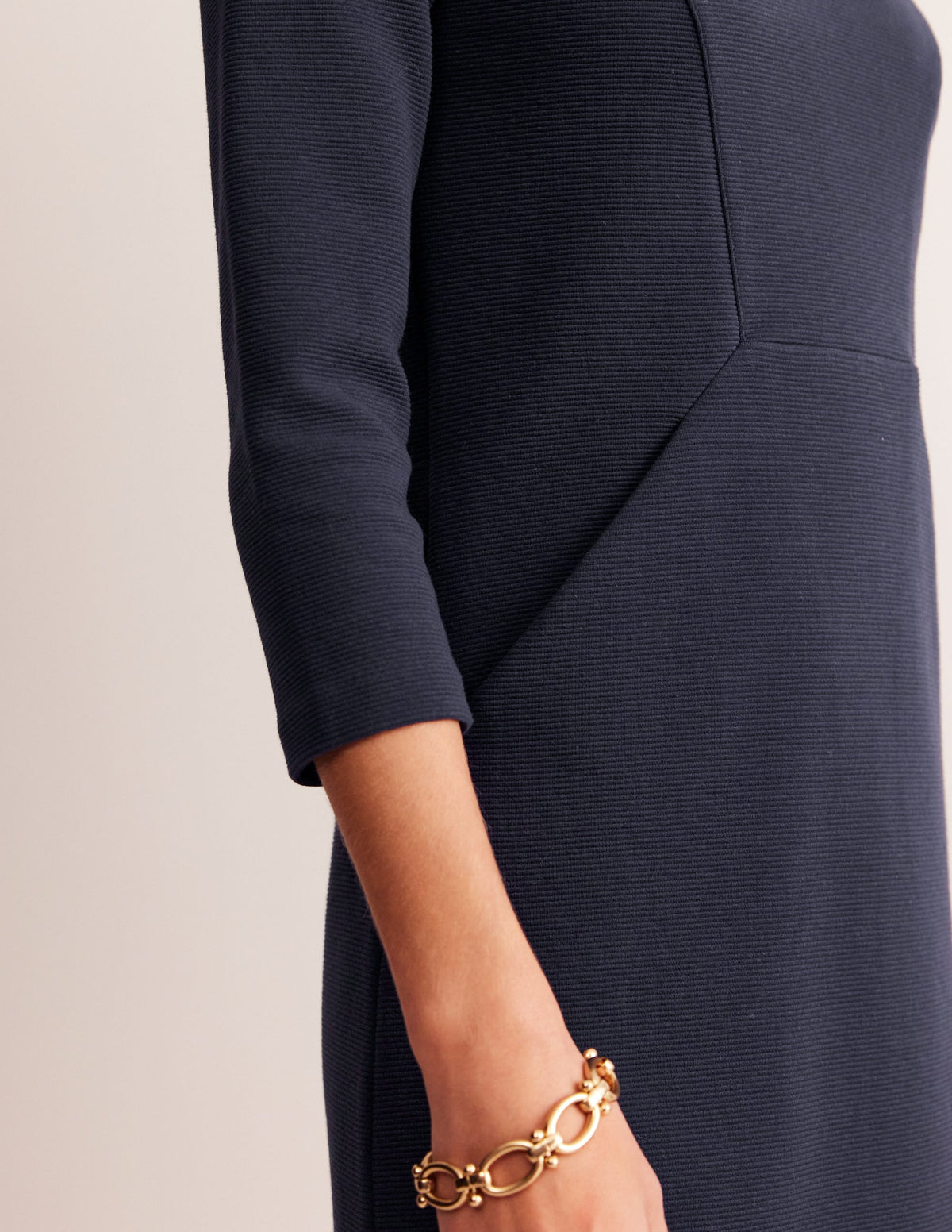 Bronte Ottoman Dress-Navy - Image 2