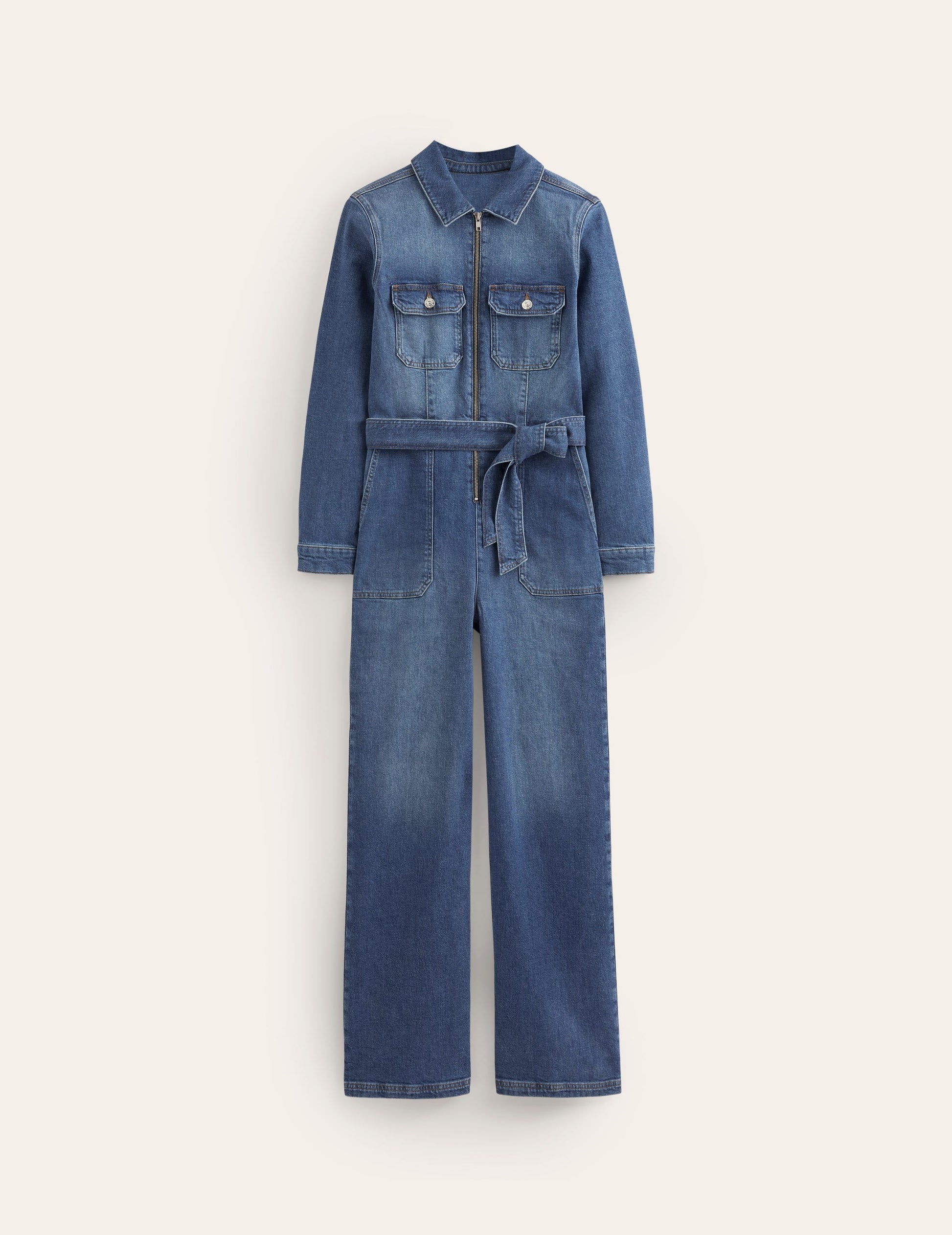 Denim Utility Jumpsuit-Mid Vintage-6