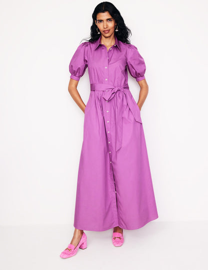 Alexa Maxi Shirt Dress-Foxglove-1