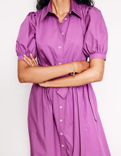 Alexa Maxi Shirt Dress-Foxglove-2