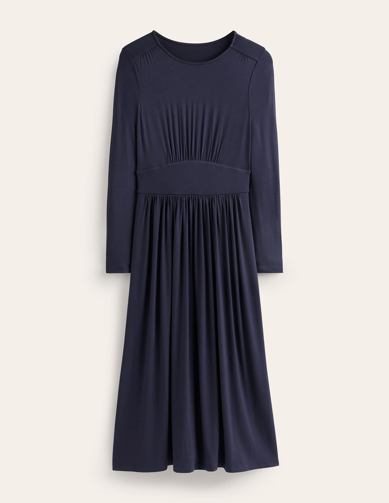 Thea Long Sleeve Jersey Dress-Navy - Image 5