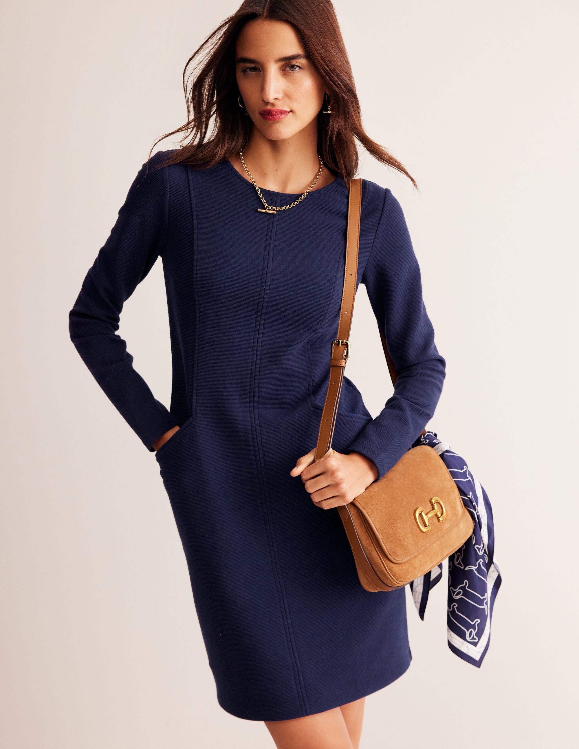 Ellen Ottoman Dress-Evening Blue - Image 1