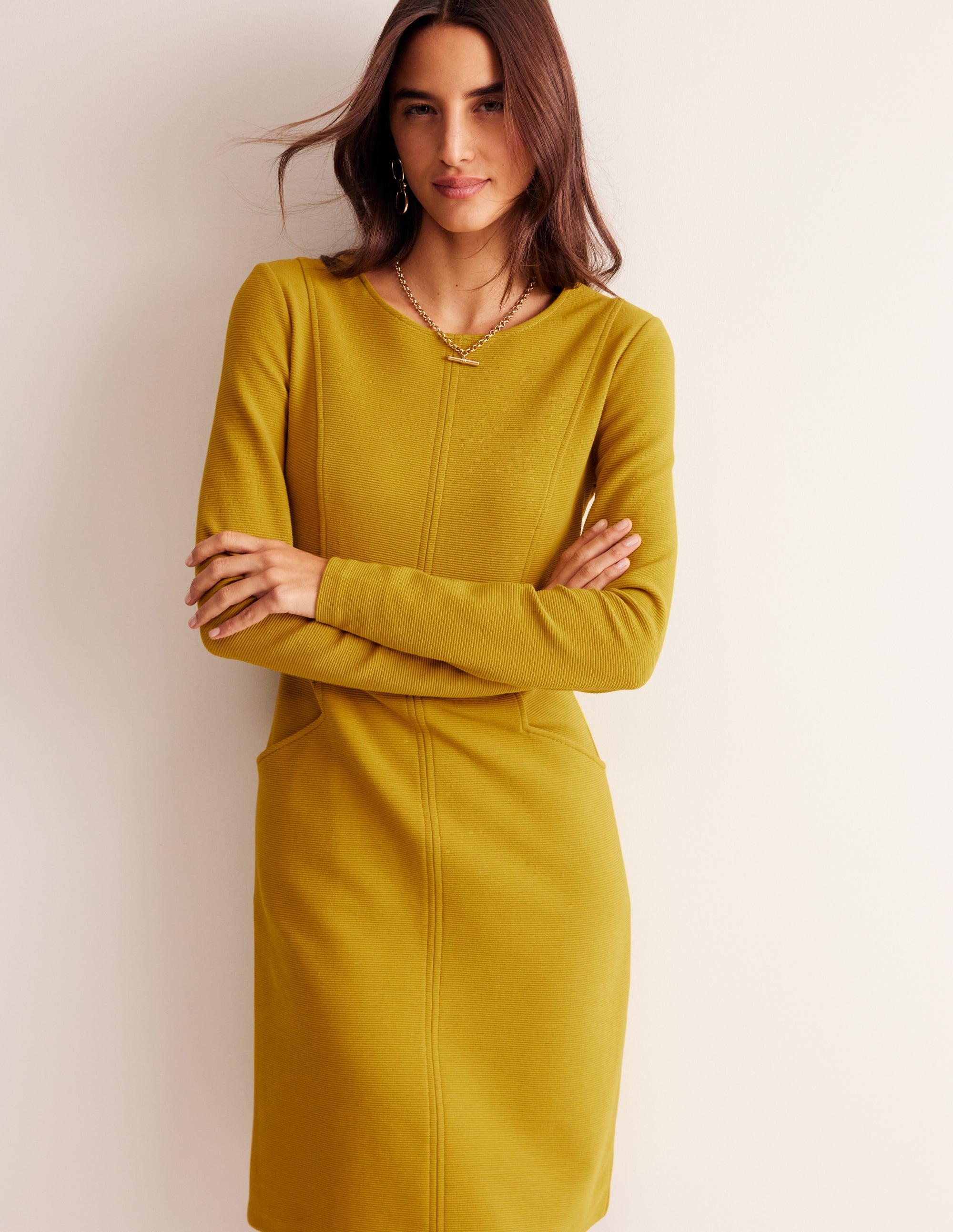Ellen Ottoman Dress-Antique Gold - Image 1