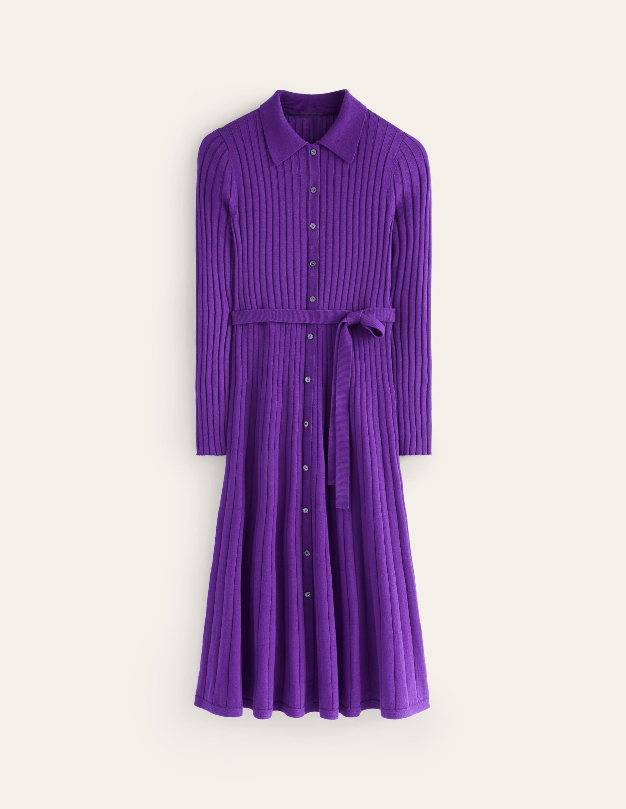 Rachel Knitted Shirt Dress-Amethyst - Image 6