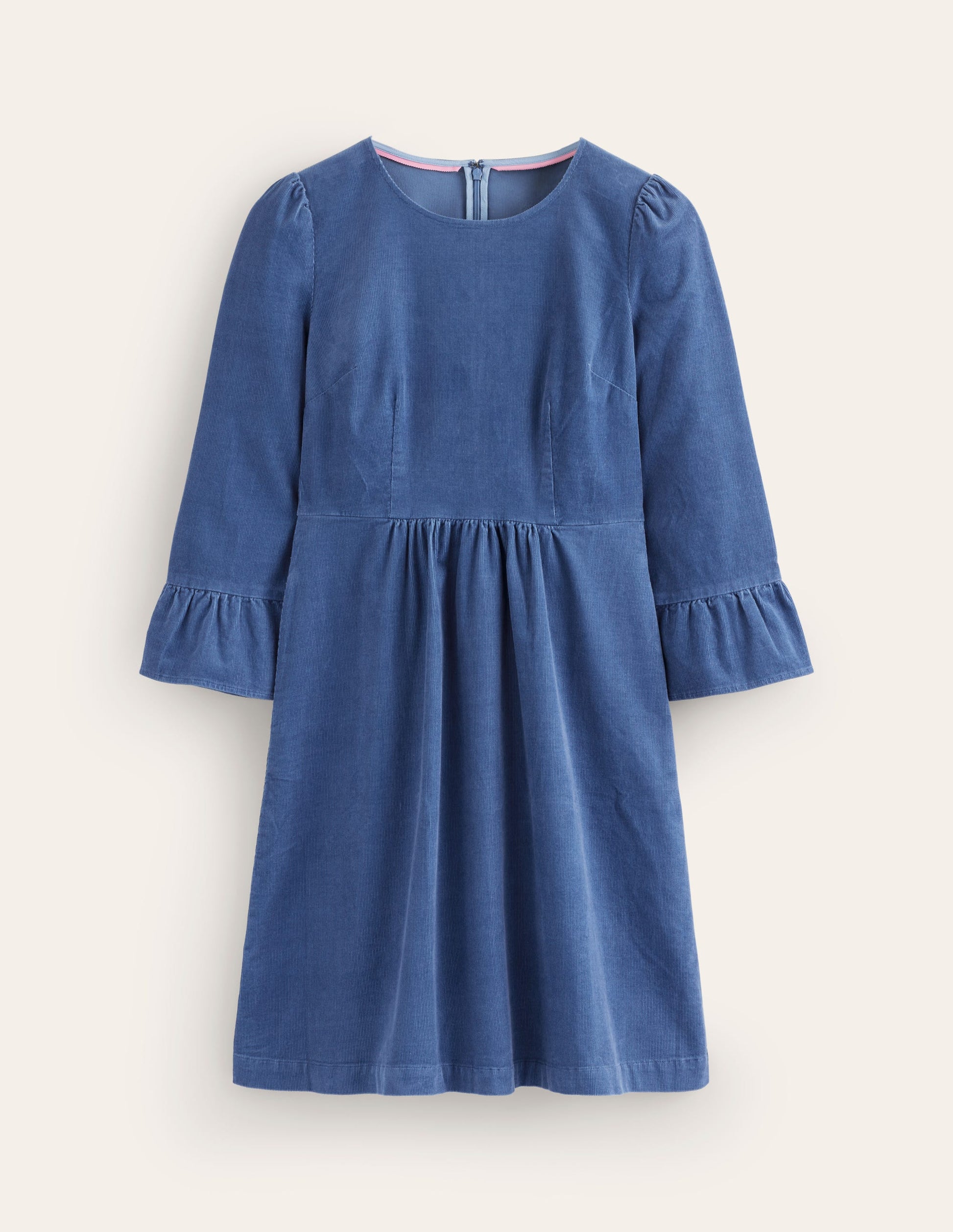 Ora Short Cord Dress-Denim Blue-5