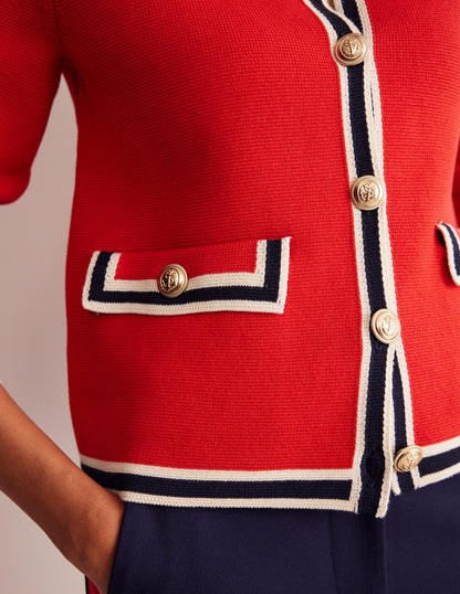 Holly Knitted Jacket-Hot Pepper Red-2