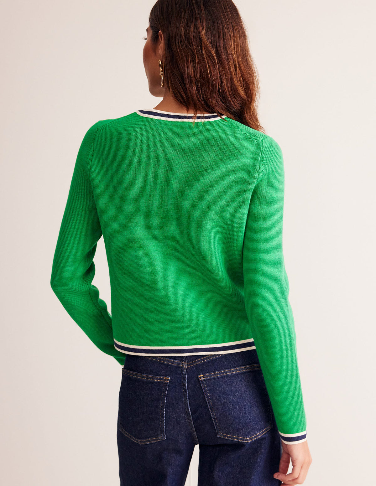 Holly Knitted Jacket-Rich Emerald Green - Image 3