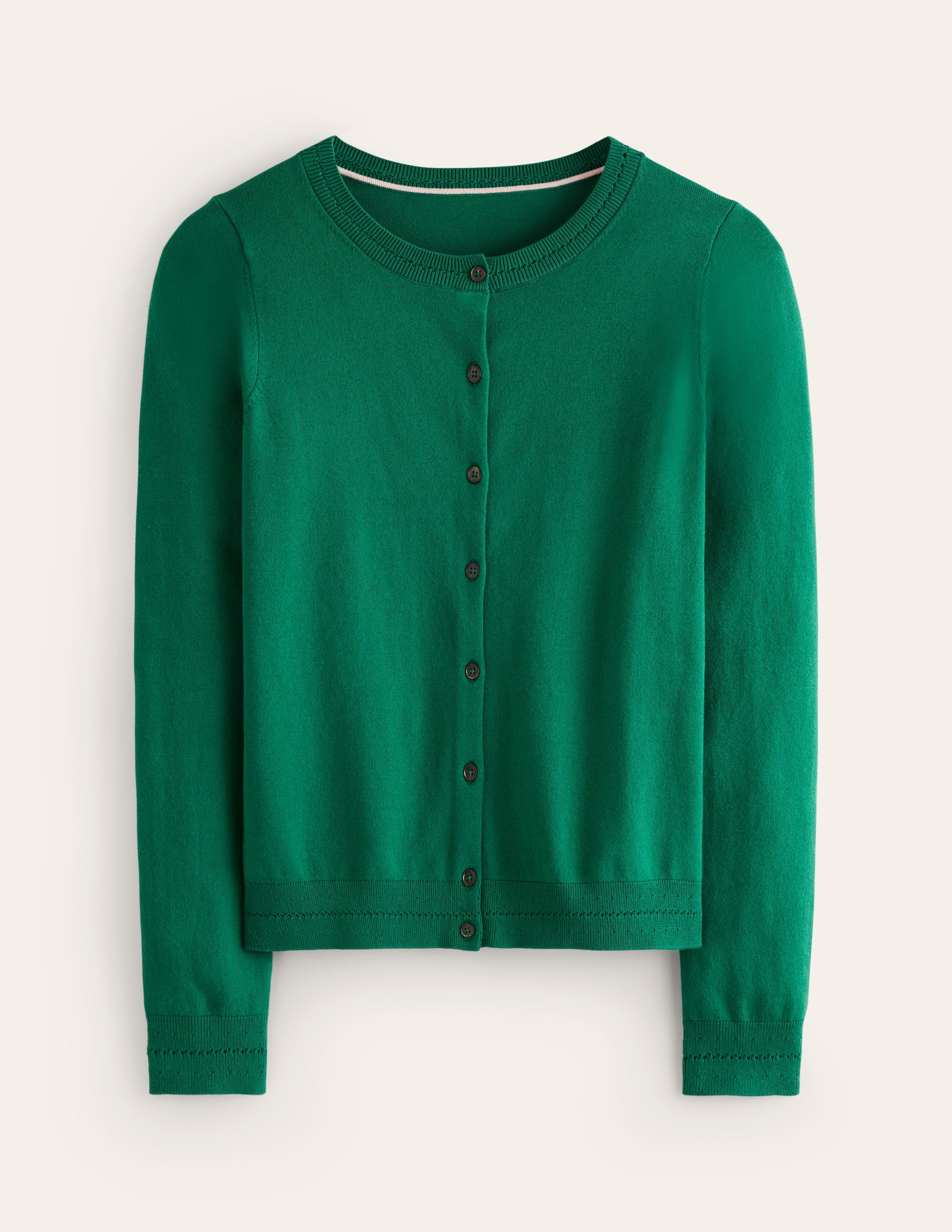 Catriona Cotton Cardigan-Malachite Green - Image 5